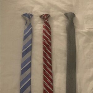 Stylish Boys' Tie Set - Blue, Red, and Gray